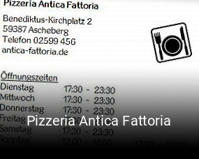 Jetzt bei Pizzeria Antica Fattoria einen Tisch reservieren