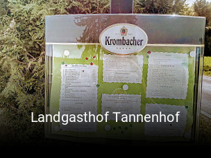 Landgasthof Tannenhof online reservieren