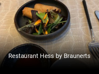 Jetzt bei Restaurant Hess by Braunerts einen Tisch reservieren