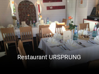 Jetzt bei Restaurant URSPRUNG einen Tisch reservieren