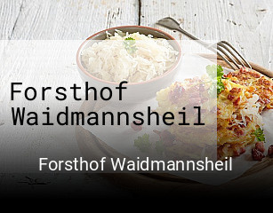 Forsthof Waidmannsheil tisch buchen