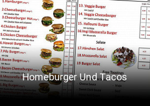 Homeburger Und Tacos tisch reservieren