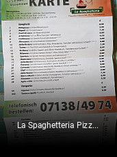 Jetzt bei La Spaghetteria Pizzeria einen Tisch reservieren