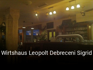 Wirtshaus Leopolt Debreceni Sigrid tisch reservieren