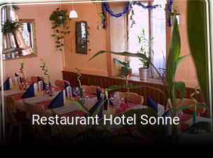 Restaurant Hotel Sonne reservieren