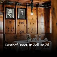 Gasthof Braeu In Zell Im Zillertal tisch reservieren