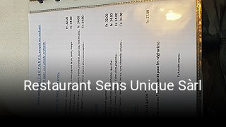 Restaurant Sens Unique Sàrl online reservieren