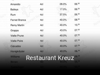 Restaurant Kreuz tisch reservieren