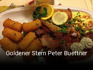 Goldener Stern Peter Buettner tisch buchen