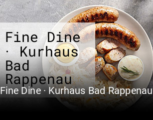 Fine Dine · Kurhaus Bad Rappenau tisch reservieren