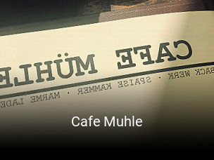 Cafe Muhle tisch reservieren