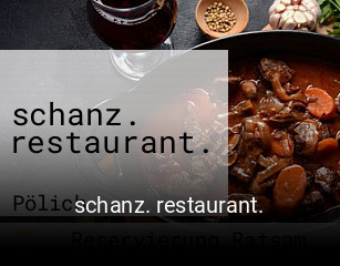 schanz. restaurant. online reservieren