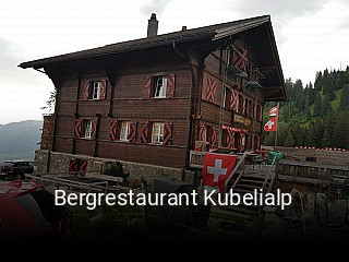 Bergrestaurant Kubelialp tisch buchen