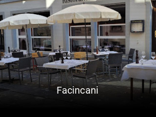 Jetzt bei Facincani einen Tisch reservieren