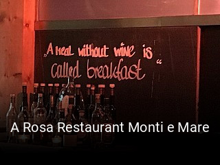 Jetzt bei A Rosa Restaurant Monti e Mare einen Tisch reservieren