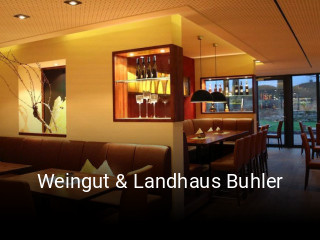 Weingut & Landhaus Buhler tisch reservieren