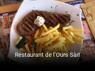 Jetzt bei Restaurant de l'Ours Sàrl einen Tisch reservieren