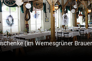 Jetzt bei Brauschenke (im Wernesgrüner Brauerei-gutshof) einen Tisch reservieren
