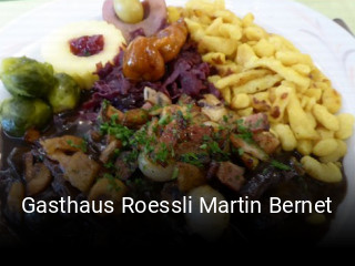 Gasthaus Roessli Martin Bernet tisch buchen