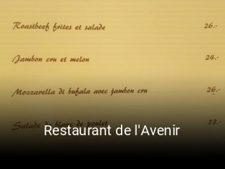 Restaurant de l'Avenir tisch reservieren