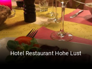 Jetzt bei Hotel Restaurant Hohe Lust einen Tisch reservieren