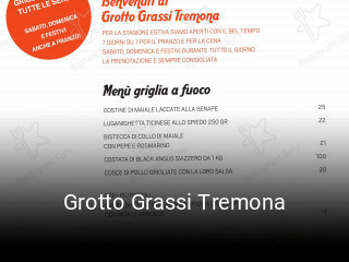 Jetzt bei Grotto Grassi Tremona einen Tisch reservieren