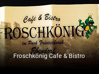 Jetzt bei Froschkönig Cafe & Bistro einen Tisch reservieren