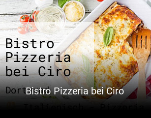 Jetzt bei Bistro Pizzeria bei Ciro einen Tisch reservieren