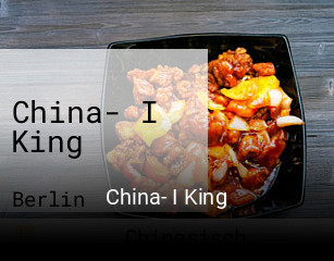 Jetzt bei China- I King einen Tisch reservieren