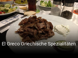 El Greco Griechische Spezialitäten tisch reservieren