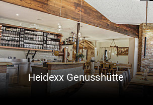 Jetzt bei Heidexx Genusshütte einen Tisch reservieren