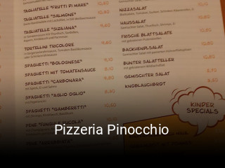 Pizzeria Pinocchio tisch buchen