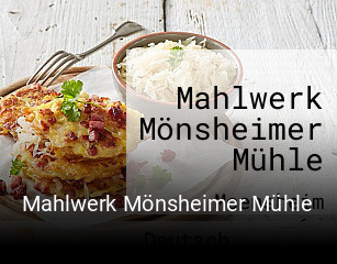 Jetzt bei Mahlwerk Mönsheimer Mühle einen Tisch reservieren