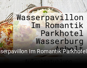Wasserpavillon Im Romantik Parkhotel Wasserburg Anholt tisch reservieren