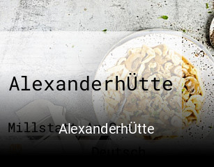 AlexanderhÜtte online reservieren