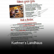 Jetzt bei Kuehner's Landhaus einen Tisch reservieren