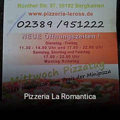 Jetzt bei Pizzeria La Romantica einen Tisch reservieren