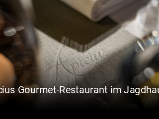 Apicius Gourmet-Restaurant im Jagdhaus Eiden am See tisch reservieren