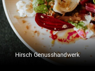 Hirsch Genusshandwerk online reservieren