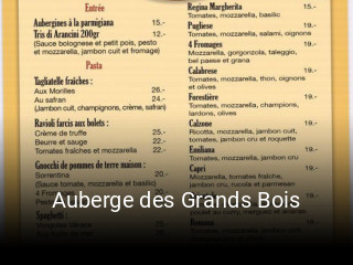 Jetzt bei Auberge des Grands Bois einen Tisch reservieren