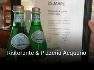 Jetzt bei Ristorante & Pizzeria Acquario einen Tisch reservieren