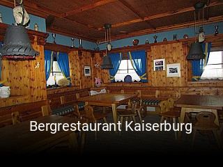 Bergrestaurant Kaiserburg tisch reservieren