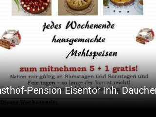 Gasthof-Pension Eisentor Inh. Daucher Andreas tisch reservieren