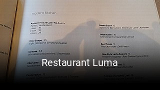 Jetzt bei Restaurant Luma einen Tisch reservieren