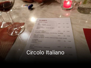 Jetzt bei Circolo Italiano einen Tisch reservieren
