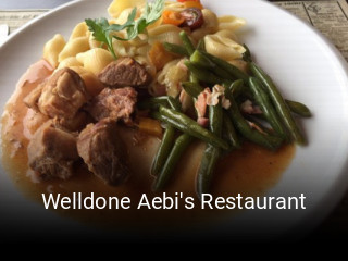 Welldone Aebi's Restaurant reservieren