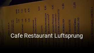 Jetzt bei Cafe Restaurant Luftsprung einen Tisch reservieren