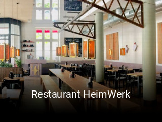 Jetzt bei Restaurant HeimWerk einen Tisch reservieren
