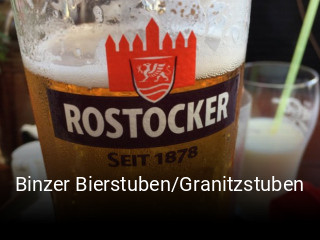 Binzer Bierstuben/Granitzstuben online reservieren