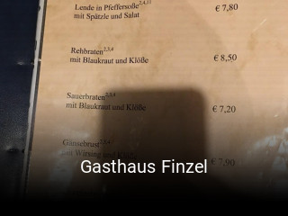 Gasthaus Finzel tisch buchen